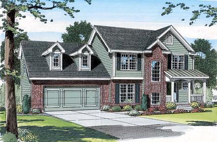 Traditional Elevation of Plan 44004