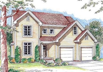 Country Traditional Elevation of Plan 44010
