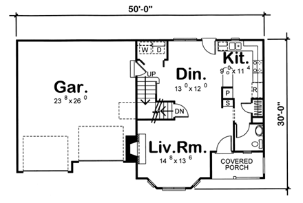 House Plan 44012 First Level Plan