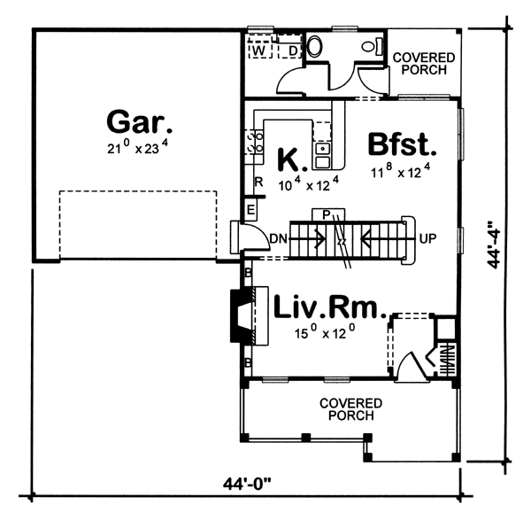 Traditional Level One of Plan 44017