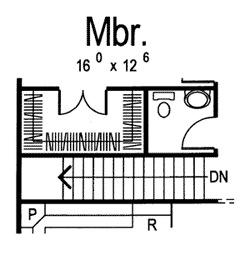 House Plan 44028 Second Level Plan