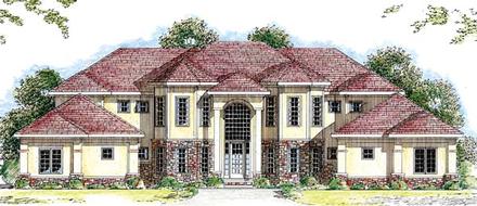 Florida Mediterranean Southwest Elevation of Plan 44040