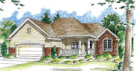 One-Story Traditional Elevation of Plan 44053