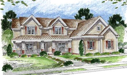 Country Farmhouse Traditional Elevation of Plan 44065