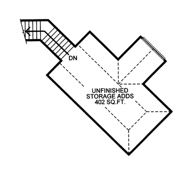 House Plan 44070 Second Level Plan