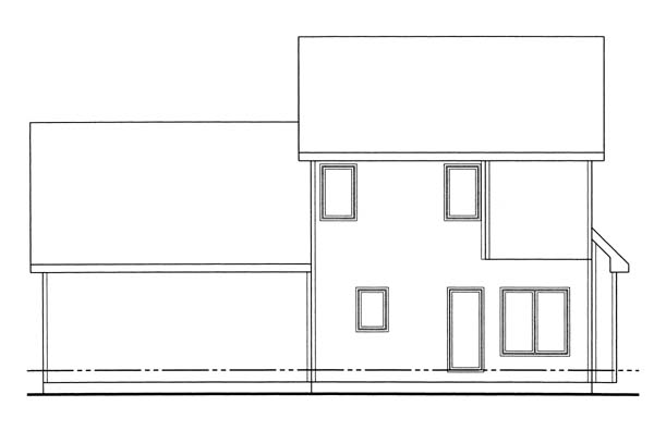 Traditional Rear Elevation of Plan 44071