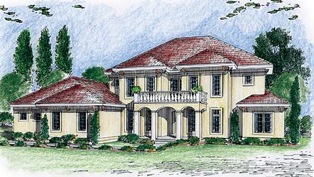 Florida Mediterranean Southwest Elevation of Plan 44075