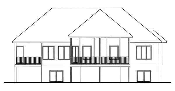 House Plan 44080 Rear Elevation