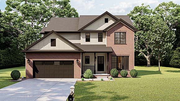 House Plan 44100 Elevation