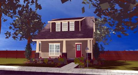 Bungalow Cottage Craftsman Elevation of Plan 44107