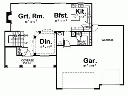 House Plan 44125 First Level Plan