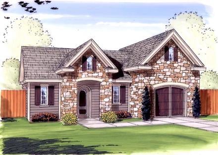 Farmhouse Traditional Elevation of Plan 44137
