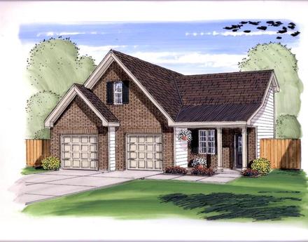 Farmhouse Traditional Elevation of Plan 44149