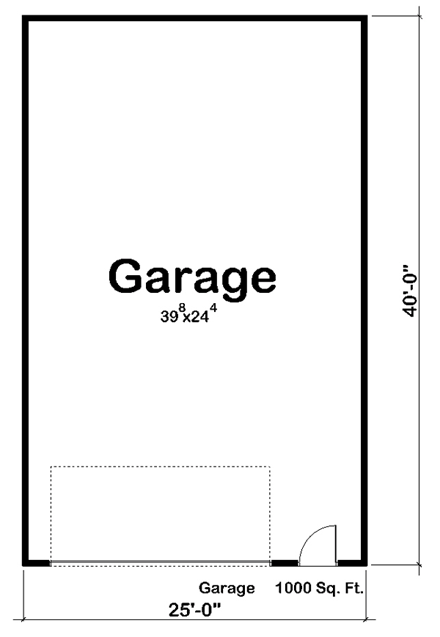 Garage Plan 44158 - 4 Car Garage First Level Plan