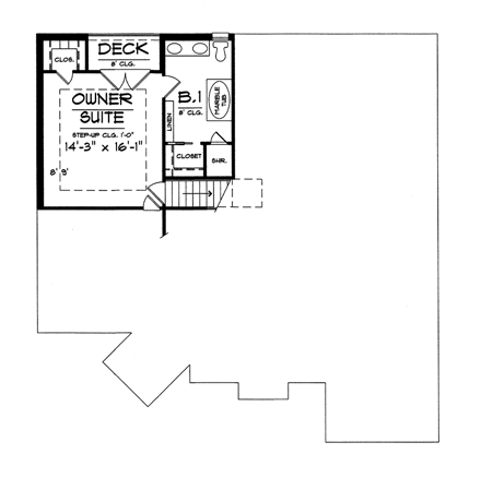 House Plan 44173 Second Level Plan