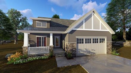 Bungalow Cottage Craftsman Elevation of Plan 44175