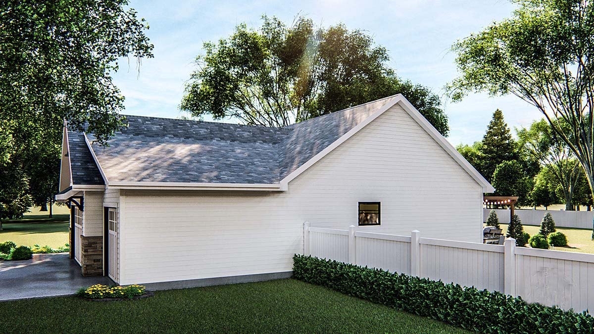 Cottage, New American Style, Ranch, Traditional Plan with 1701 Sq. Ft., 3 Bedrooms, 2 Bathrooms, 3 Car Garage Picture 2