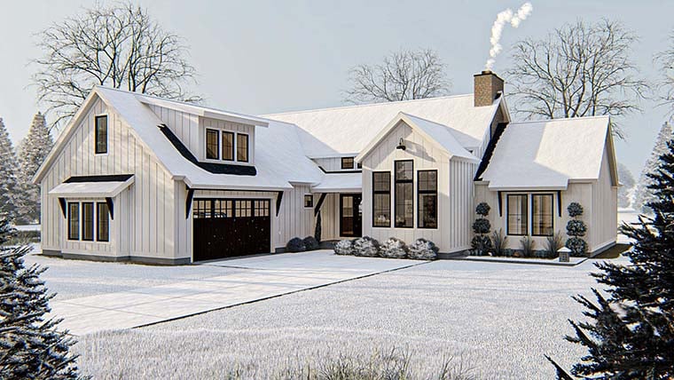 Farmhouse Plan with 2278 Sq. Ft., 3 Bedrooms, 3 Bathrooms, 2 Car Garage Picture 6