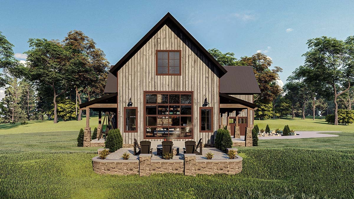 Farmhouse Plan with 3371 Sq. Ft., 4 Bedrooms, 4 Bathrooms, 3 Car Garage Picture 3