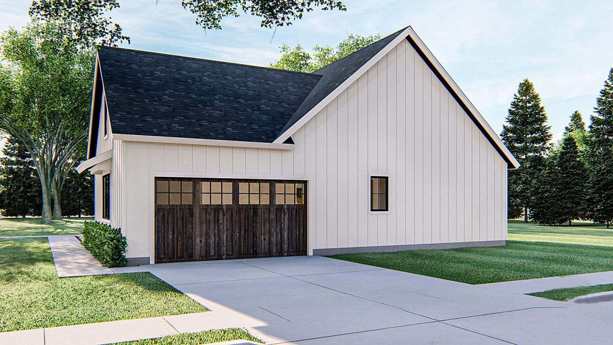 Farmhouse, Traditional Plan with 2025 Sq. Ft., 3 Bedrooms, 2 Bathrooms, 2 Car Garage Picture 2