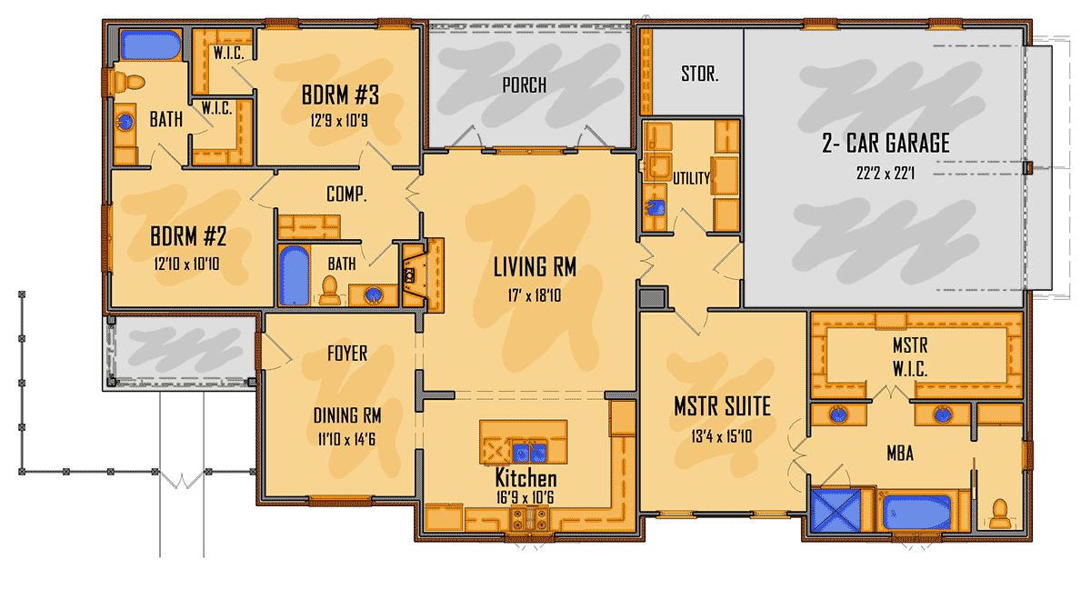 European Southern Traditional Level One of Plan 44300