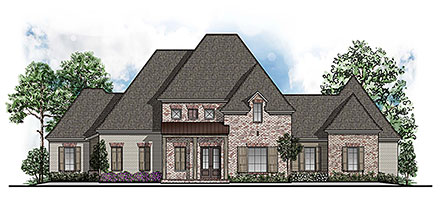 Country European Southern Southwest Traditional Elevation of Plan 44303