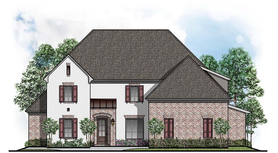 Contemporary, European, Southern, Southwest, Traditional Plan with 3865 Sq. Ft., 5 Bedrooms, 5 Bathrooms, 3 Car Garage Picture 12