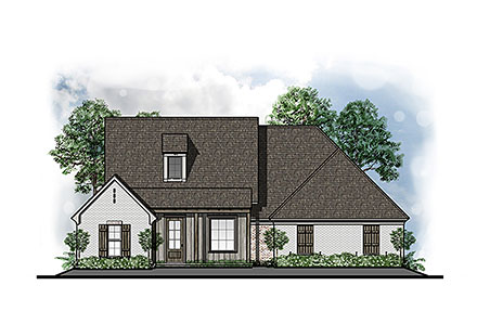 Country Farmhouse Southern Southwest Traditional Elevation of Plan 44321