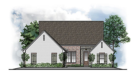 Country European Farmhouse Southern Southwest Traditional Elevation of Plan 44325