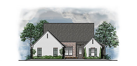 Country European Southern Southwest Traditional Elevation of Plan 44326
