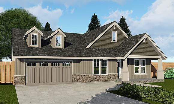 House Plan 44409 Elevation