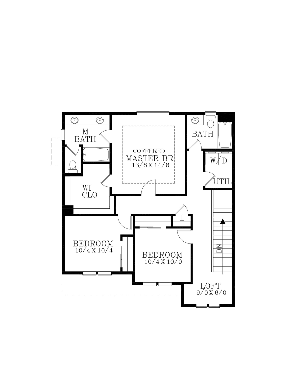 Craftsman Traditional Level Two of Plan 44410