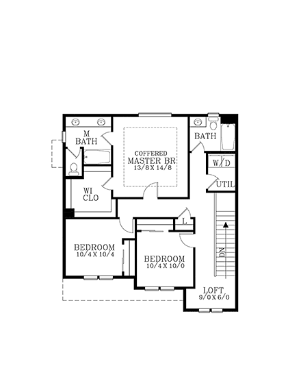 House Plan 44410 Second Level Plan