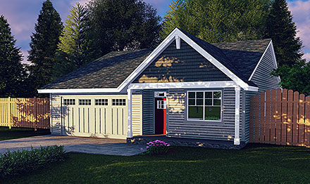 Craftsman Ranch Traditional Elevation of Plan 44412