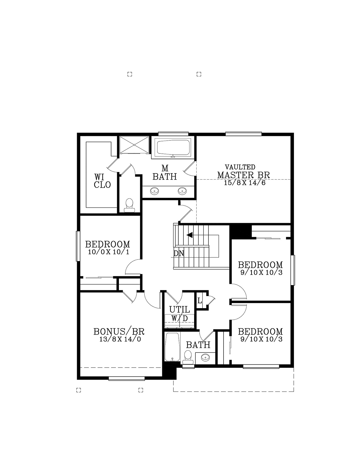 Craftsman Traditional Level Two of Plan 44413