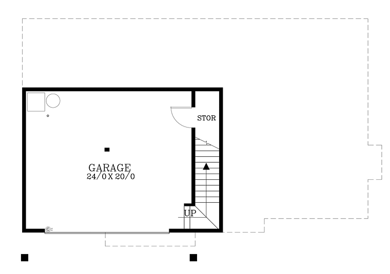 Traditional Lower Level of Plan 44500