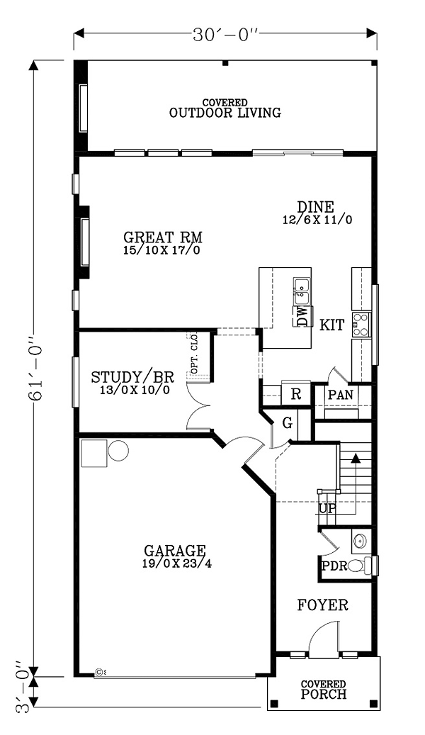 Contemporary Modern Level One of Plan 44506