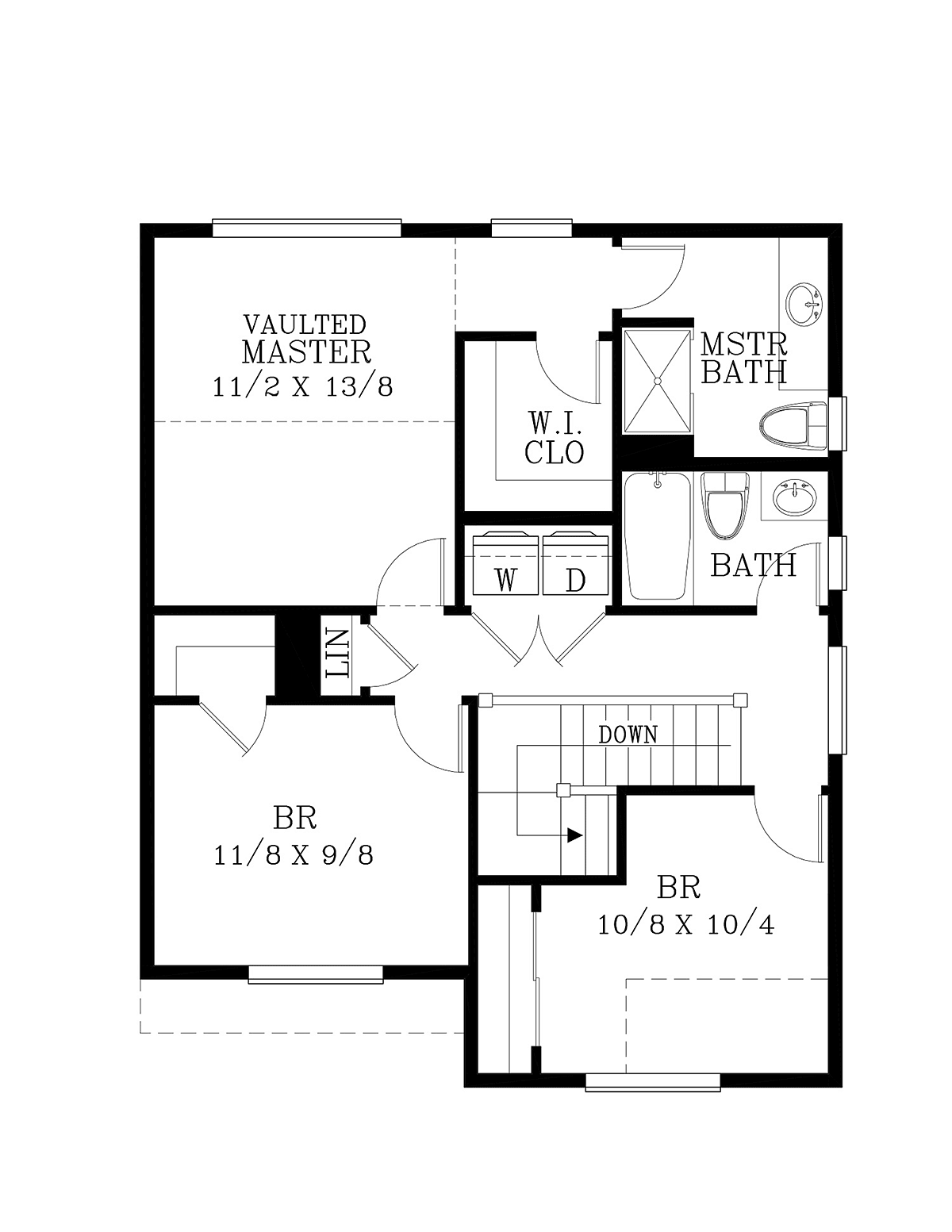 Craftsman Southern Traditional Level Two of Plan 44507