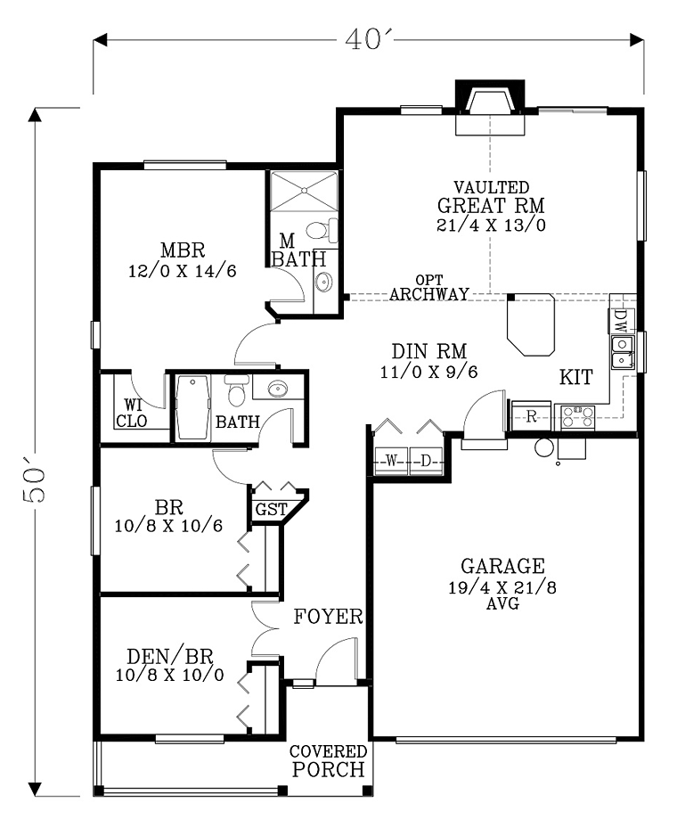 Country Southern Traditional Level One of Plan 44518