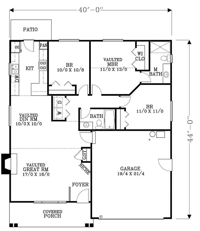Country Ranch Level One of Plan 44519