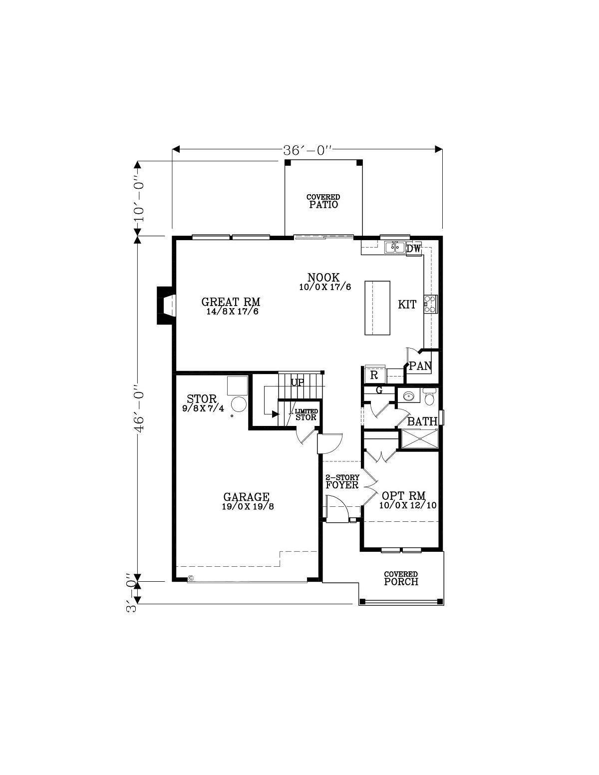 Cottage Country Traditional Level One of Plan 44604