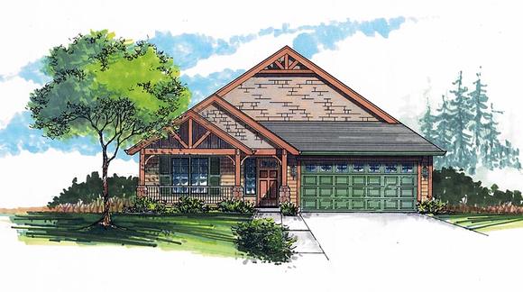 House Plan 44609 Elevation