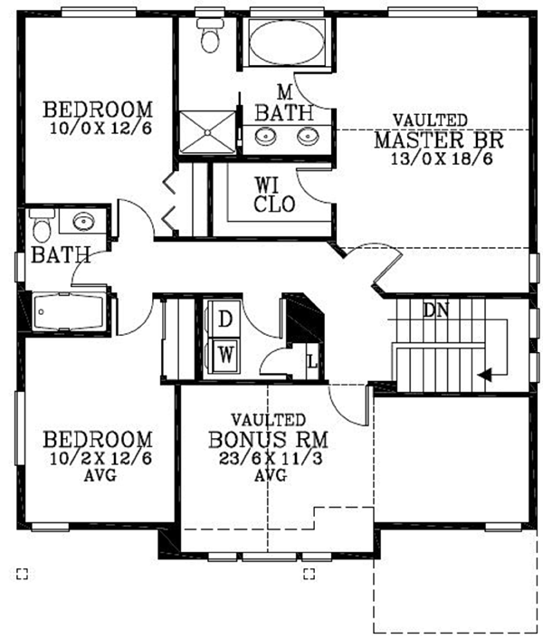 Craftsman Traditional Level Two of Plan 44616