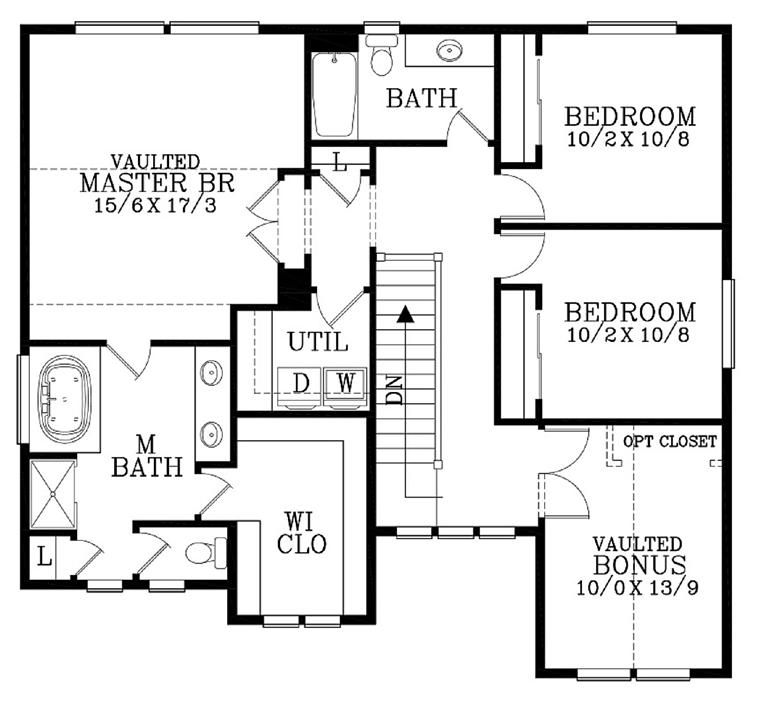 House Plan 44618 Level Two