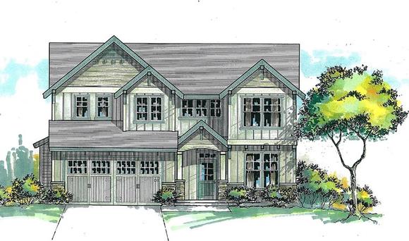 House Plan 44618 Elevation