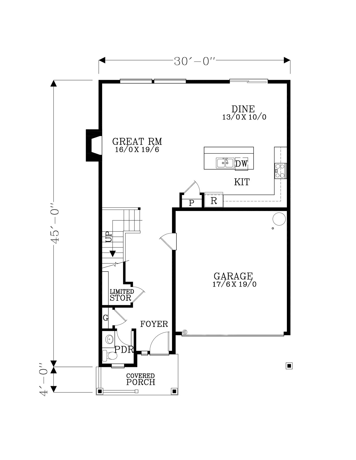 Cottage Country Craftsman Level One of Plan 44622