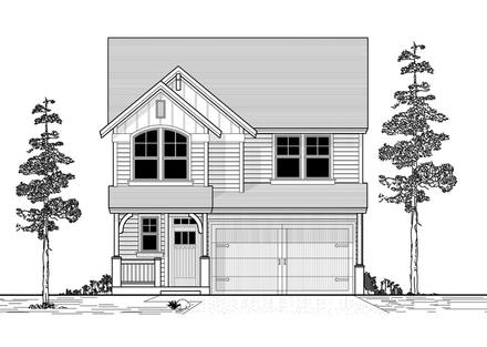 Country Traditional Elevation of Plan 44625