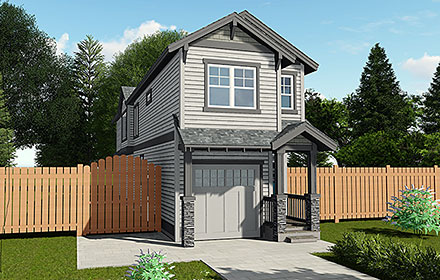 Cottage Craftsman Elevation of Plan 44636