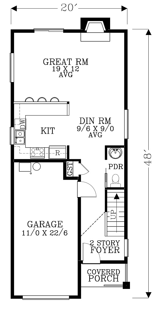 Craftsman Traditional Level One of Plan 44639