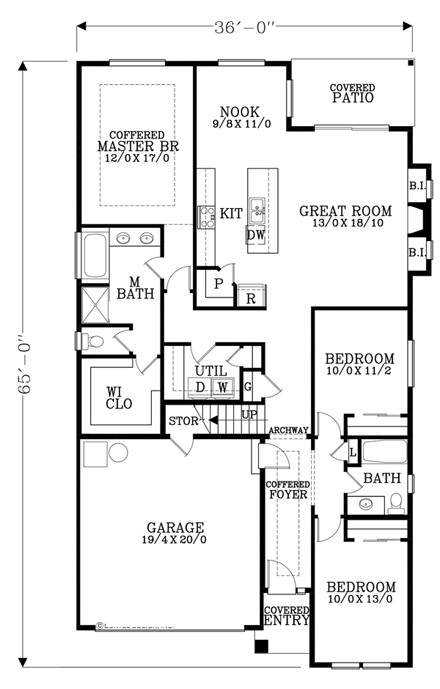 House Plan 44650 First Level Plan